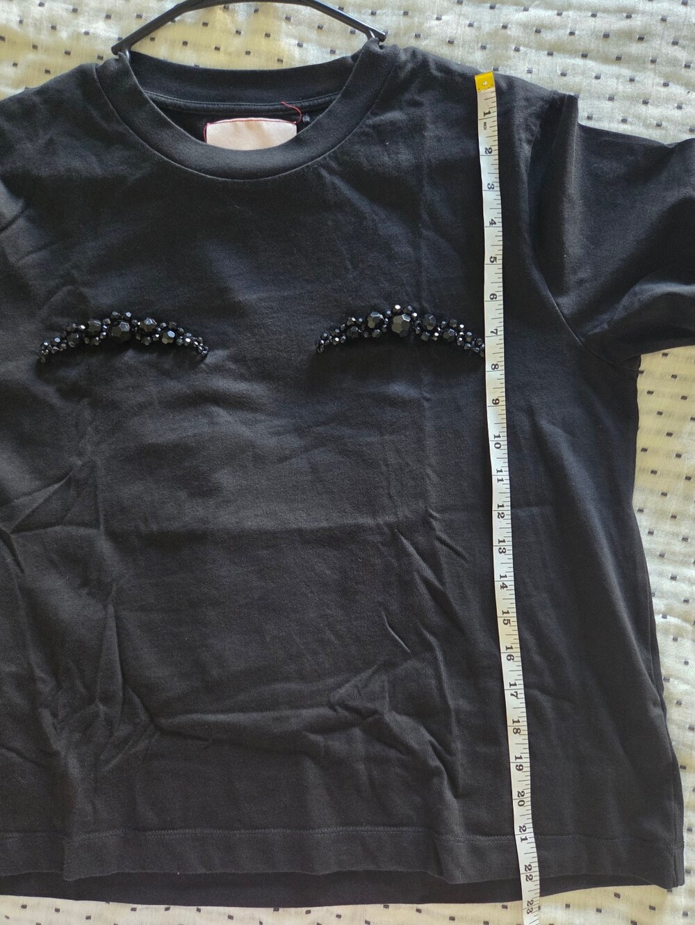 Simone Rocha X H&M Appliqued black Tshirt With Beads Size M - Picture 6 of 7